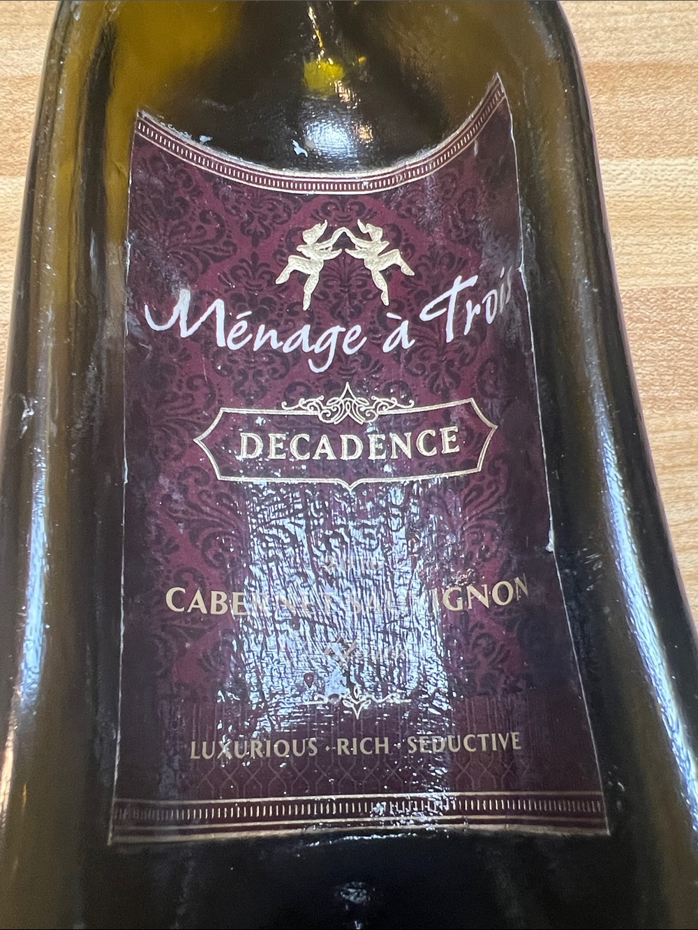 #2821*4x12”UniqueSpoon Rest: Decadence Cabernet Sauvignon - Deep Burgundy Bottle - Picture 3 of 17
